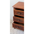 Windsor Hand-carved Wood End Table