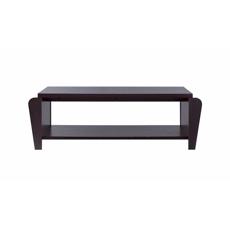 Rafi Contemporary Brown 56-inch 1-Shelf Coffee Table by Furniture of America