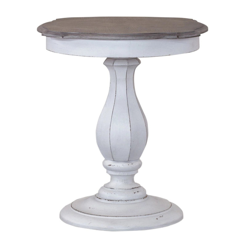 Magnolia Manor Antique White Round Accent Table