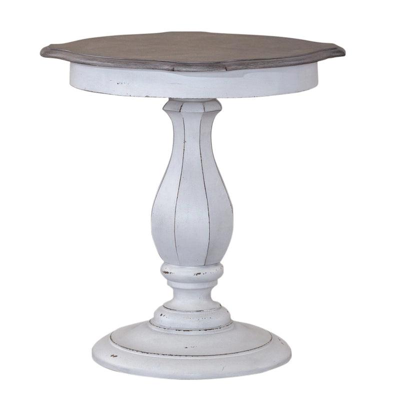 Magnolia Manor Antique White Round Accent Table