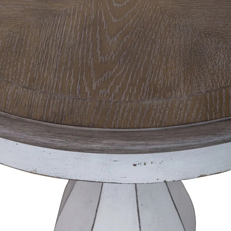 Magnolia Manor Antique White Round Accent Table