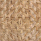 Ayana Mid-Century Modern Two-Tone Black and Natural Brown Rattan Dining Chair