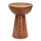 Metal Handmade Accent Table with Hammered Design - Bronze or Copper - Roche River Decor