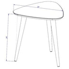 Utopia 19.88 High Triangle End Table With Splayed Wooden Legs