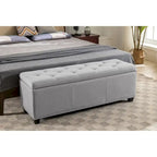 Porthos Home Hekla Fabric Upholstered Flip Top Storage Ottoman Bench