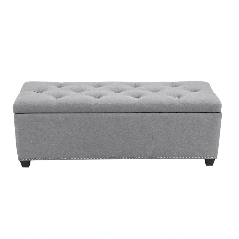Porthos Home Hekla Fabric Upholstered Flip Top Storage Ottoman Bench