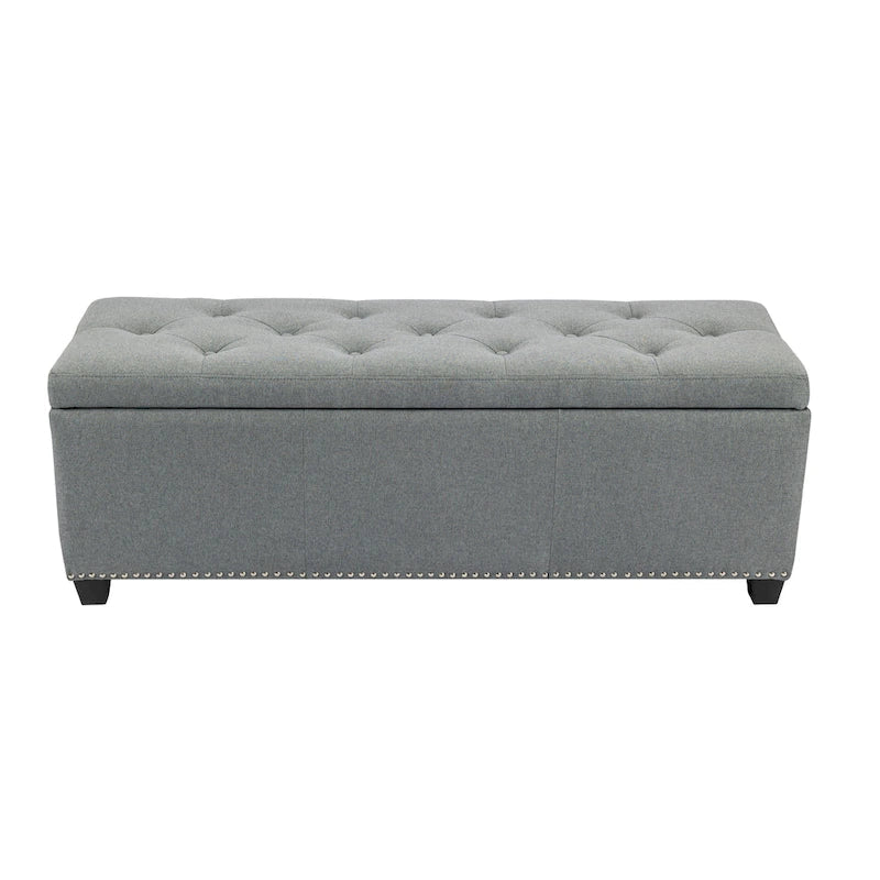 Porthos Home Hekla Fabric Upholstered Flip Top Storage Ottoman Bench