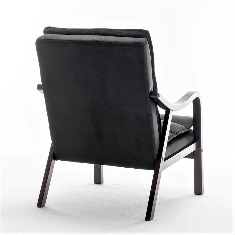 Clovis 24.8 Wide Mid-Century Modern Velvet Armchair