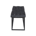 Porthos Home Ellie Faux Leather Accent Bench with Metal Frame Base