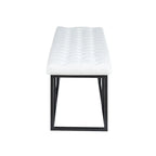 Porthos Home Ellie Faux Leather Accent Bench with Metal Frame Base