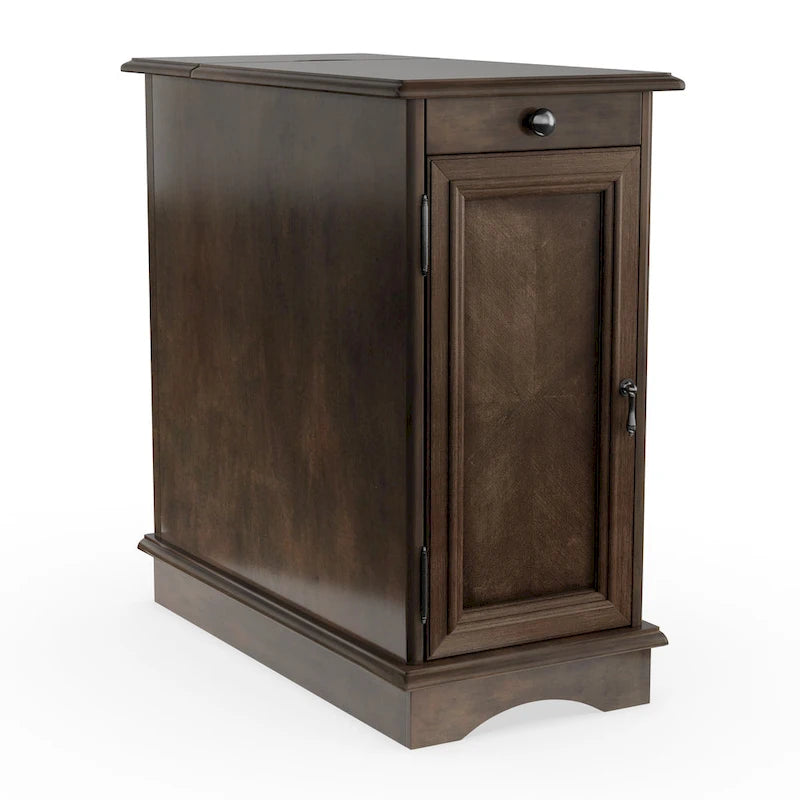 Terra Transitional 12-inch Wood Multi-storage Side Table by Furniture of America
