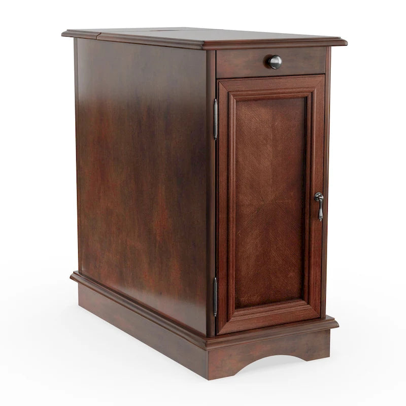 Terra Transitional 12-inch Wood Multi-storage Side Table by Furniture of America