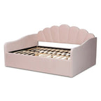 Timila Modern Velvet Upholstered Daybed-Light Pink
