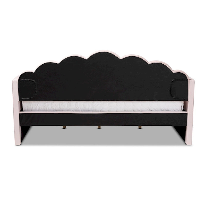 Timila Modern Velvet Upholstered Daybed-Light Pink