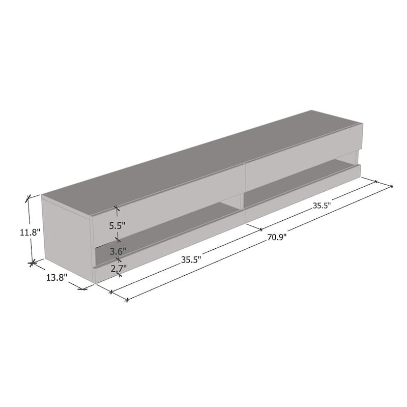 Vigo 180 Wall-mount Floating 71-inch TV Stand