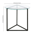 Jenson 24 Wide Round Side Table - 24 Wide