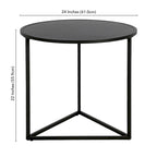 Jenson 24 Wide Round Side Table - 24 Wide
