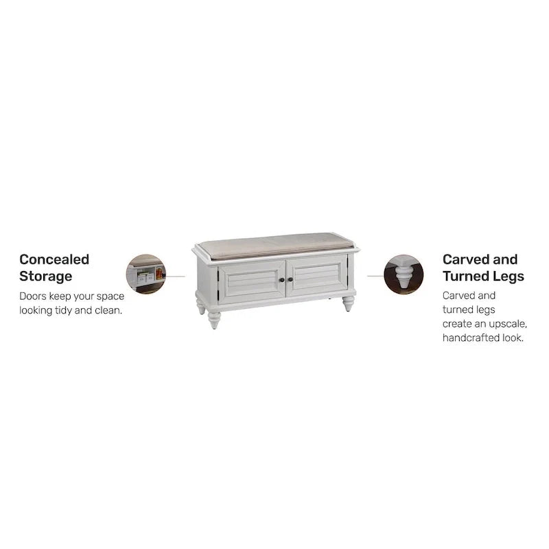 Bermuda Upholstered Storage Bench by Homestyles