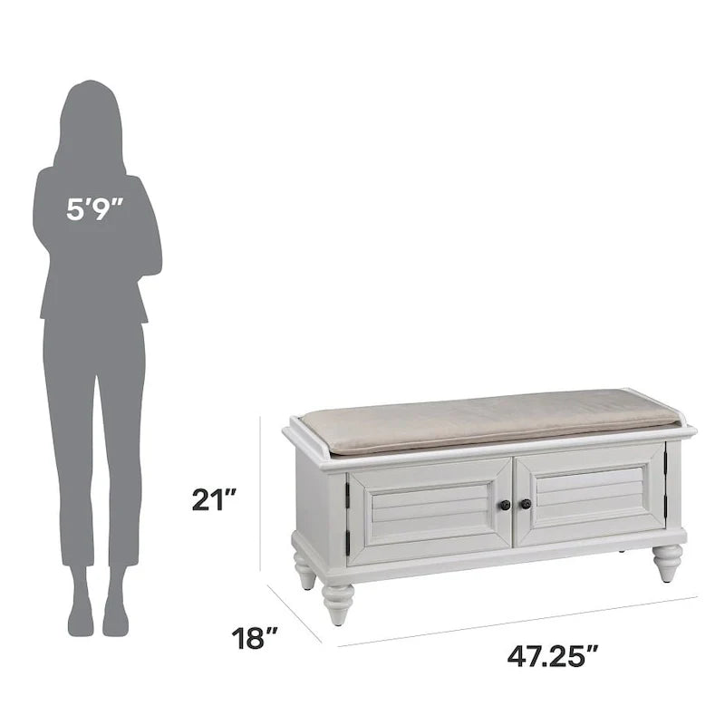 Bermuda Upholstered Storage Bench by Homestyles