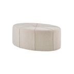 Madison Park Aberdeen Upholstered Tufted Oval Oversized Ottoman