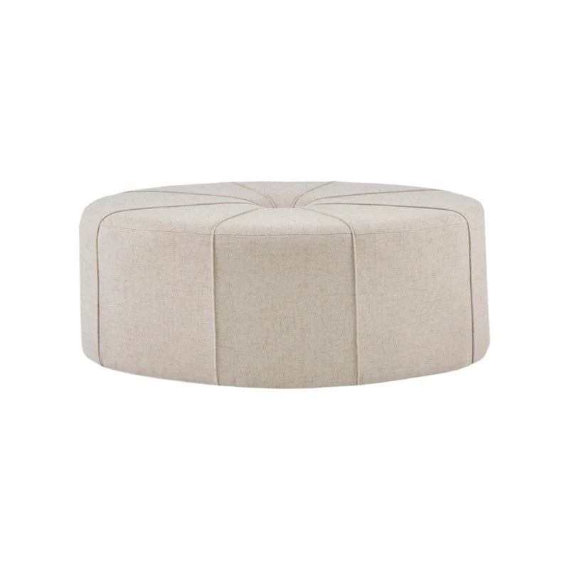 Madison Park Aberdeen Upholstered Tufted Oval Oversized Ottoman