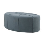 Madison Park Aberdeen Upholstered Tufted Oval Oversized Ottoman