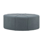Madison Park Aberdeen Upholstered Tufted Oval Oversized Ottoman