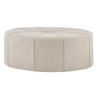 Madison Park Aberdeen Upholstered Tufted Oval Oversized Ottoman
