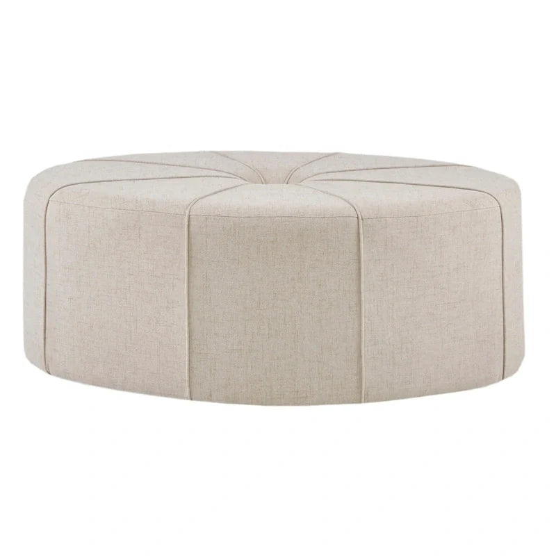Madison Park Aberdeen Upholstered Tufted Oval Oversized Ottoman