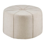 Madison Park Aberdeen Upholstered Tufted Oval Oversized Ottoman