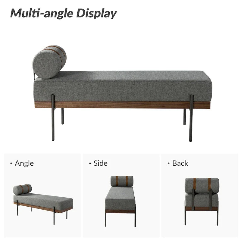 Damacio Entryway Bench with Removable Pillow