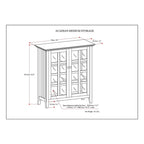 WYNDENHALL Normandy 39-in. Solid Wood Storage Cabinet - 39w x 17d x 42.2h