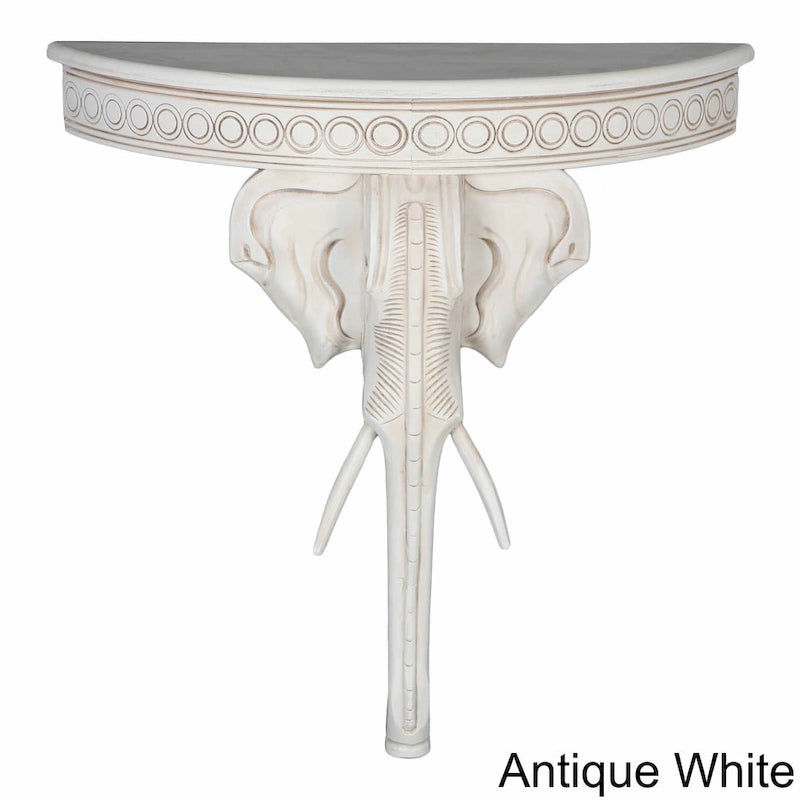 Windsor Carved Elephant Wall Table