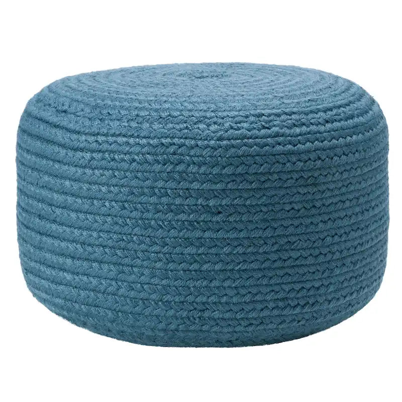 Jaipur Living Saba Solar Round Indoor/Outdoor Polyester Pouf Ottoman/Foot Stool - 18X18X12