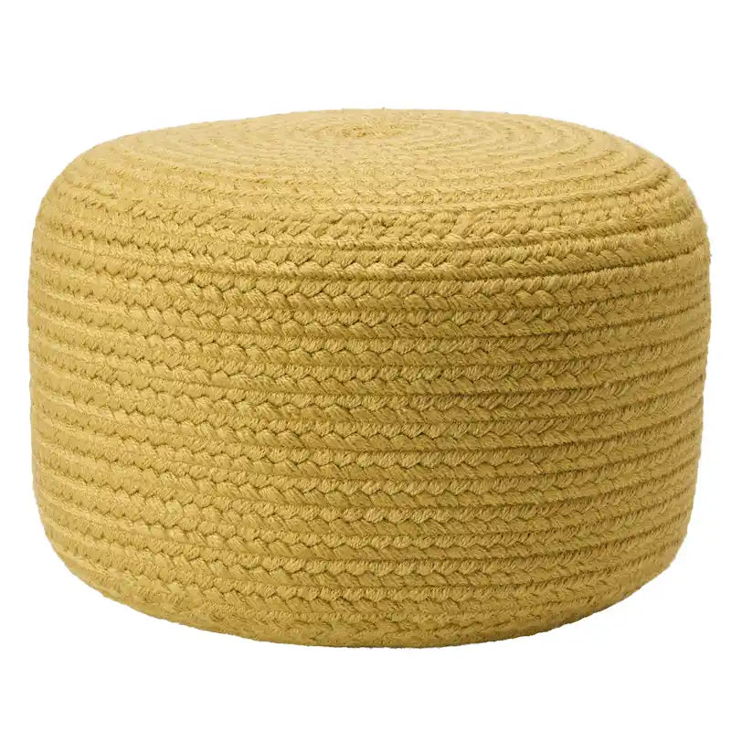 Jaipur Living Saba Solar Round Indoor/Outdoor Polyester Pouf Ottoman/Foot Stool - 18X18X12