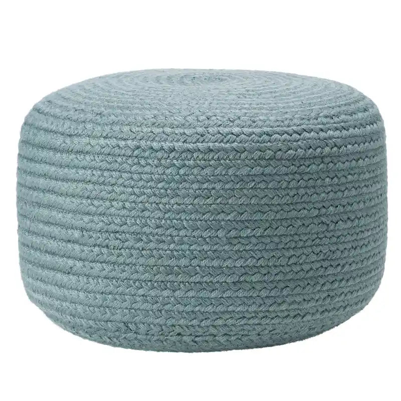 Jaipur Living Saba Solar Round Indoor/Outdoor Polyester Pouf Ottoman/Foot Stool - 18X18X12