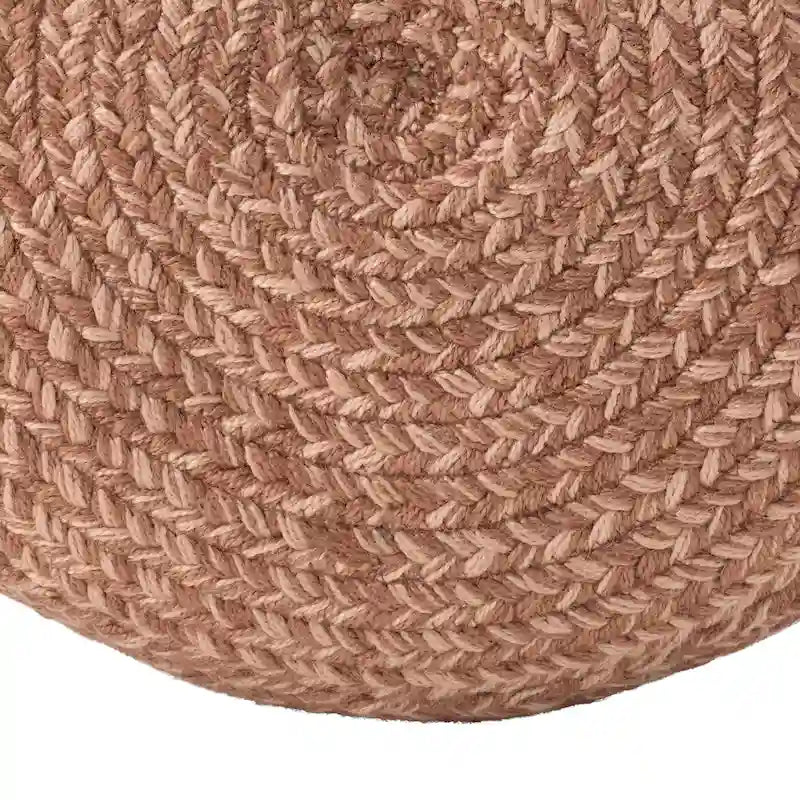 Jaipur Living Saba Solar Round Indoor/Outdoor Polyester Pouf Ottoman/Foot Stool - 18X18X12