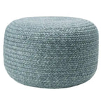 Jaipur Living Saba Solar Round Indoor/Outdoor Polyester Pouf Ottoman/Foot Stool - 18X18X12