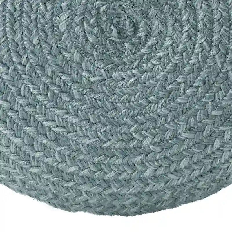 Jaipur Living Saba Solar Round Indoor/Outdoor Polyester Pouf Ottoman/Foot Stool - 18X18X12