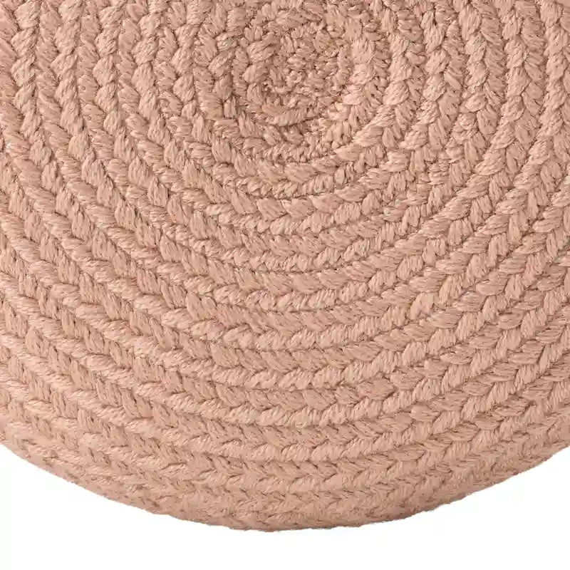 Jaipur Living Saba Solar Round Indoor/Outdoor Polyester Pouf Ottoman/Foot Stool - 18X18X12