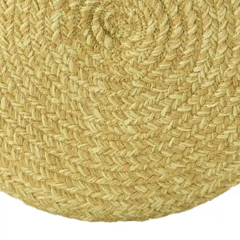Jaipur Living Saba Solar Round Indoor/Outdoor Polyester Pouf Ottoman/Foot Stool - 18X18X12