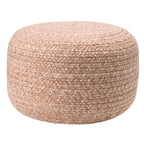 Jaipur Living Saba Solar Round Indoor/Outdoor Polyester Pouf Ottoman/Foot Stool - 18X18X12