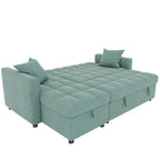 L-shaped Pull-out Sleeper Sectional Sofa Bed with Storage Chaise