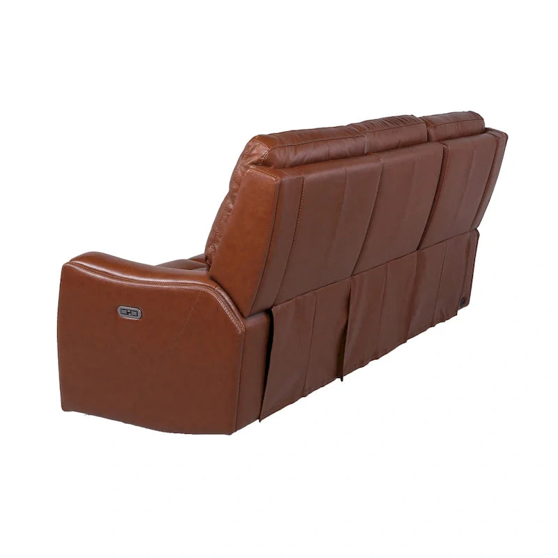 Steve Silver Newport Power Top Grain Leather Reclining Sofa