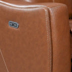 Steve Silver Newport Power Top Grain Leather Reclining Sofa
