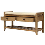 39 Modern Versatile Entry Upholstered Storage Bench with Shoe Rack and Drawers