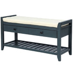39 Modern Versatile Entry Upholstered Storage Bench with Shoe Rack and Drawers