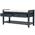 39 Modern Versatile Entry Upholstered Storage Bench with Shoe Rack and Drawers