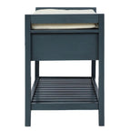 39 Modern Versatile Entry Upholstered Storage Bench with Shoe Rack and Drawers