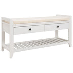 39 Modern Versatile Entry Upholstered Storage Bench with Shoe Rack and Drawers